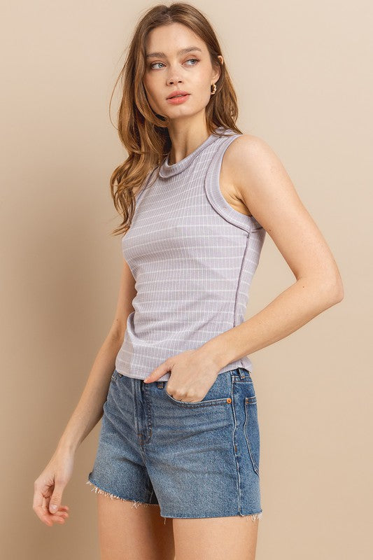 RIBBED TANK TOP TU13596PA