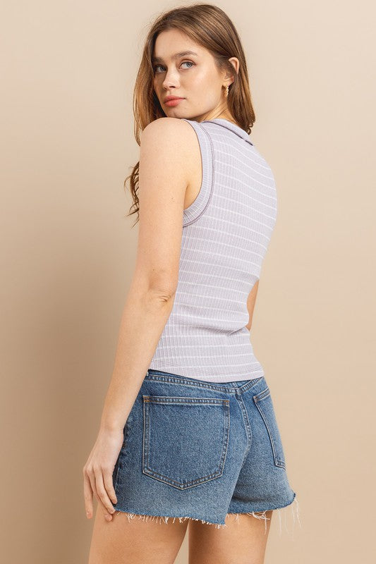 RIBBED TANK TOP TU13596PA