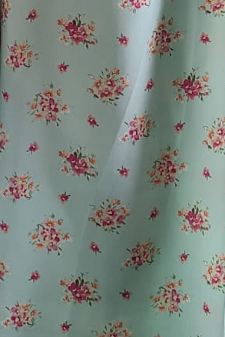 PLUS SIZE FLORAL PRINT V-NECK RUFFLED SLEEVE TOP TP2033