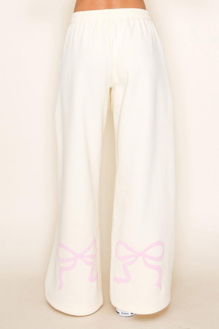 FLEECE WITH SIDE POCKET WIDE LEG PANTS WBPP80011