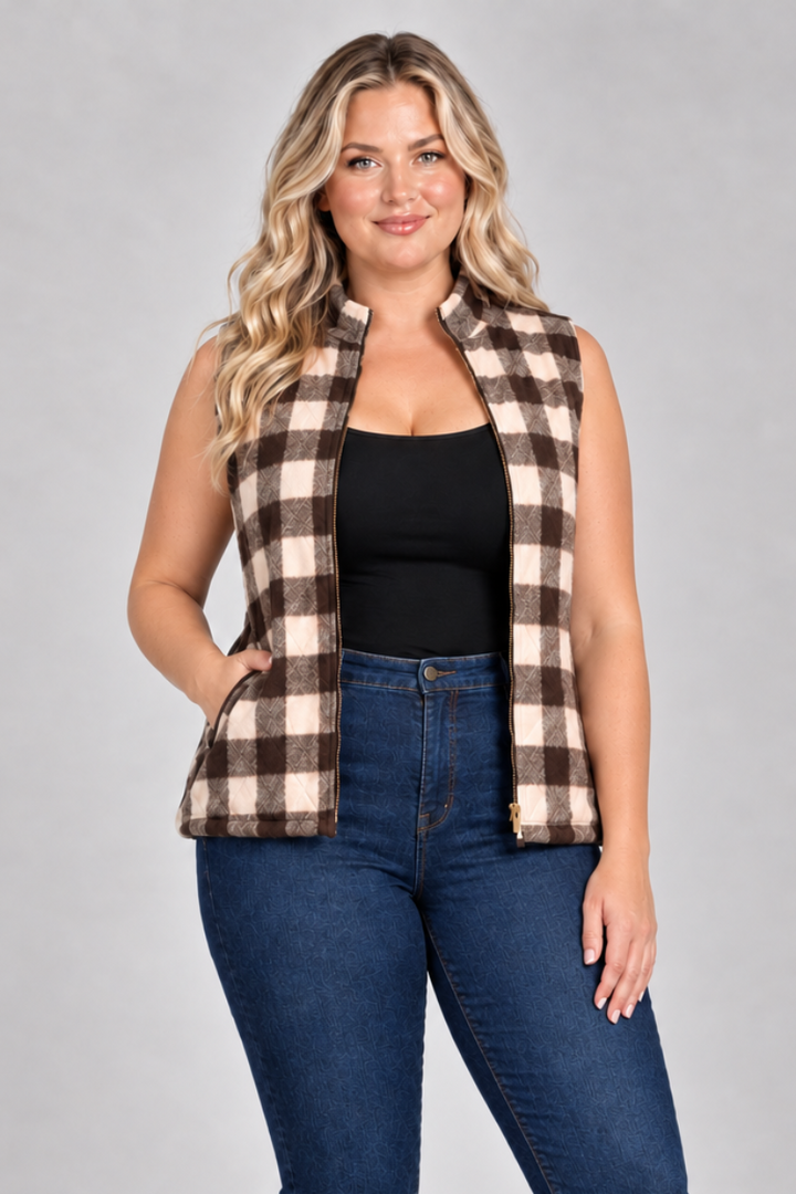 Blonde model with a further slightly smaller build
