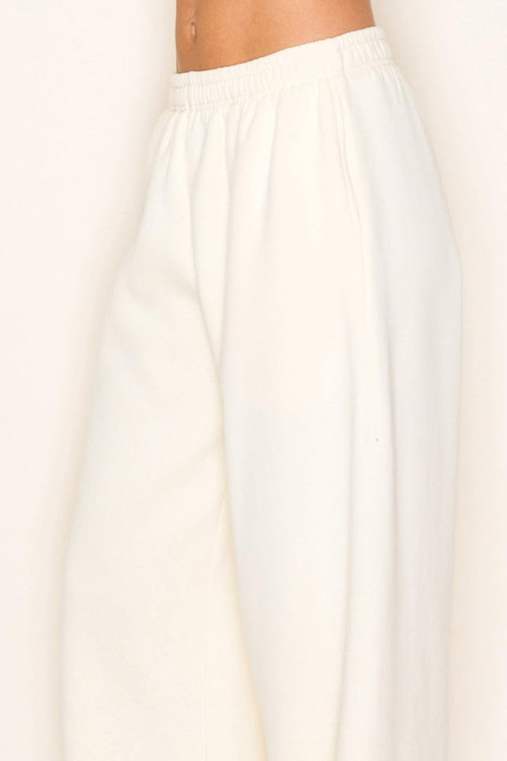 FLEECE WITH SIDE POCKET WIDE LEG PANTS WBPP80011