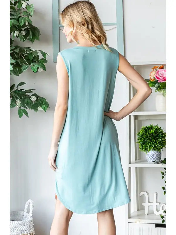 DUSTY MINT STRIPES SLEEVESLESS FRONT BUTTON PLUS SIZE MINI DRESS HMED6809-10X DUSTY MINT STRIPES SLEEVESLESS FRONT BUTTON PLUS SIZE MINI DRESS HMED6809-10X