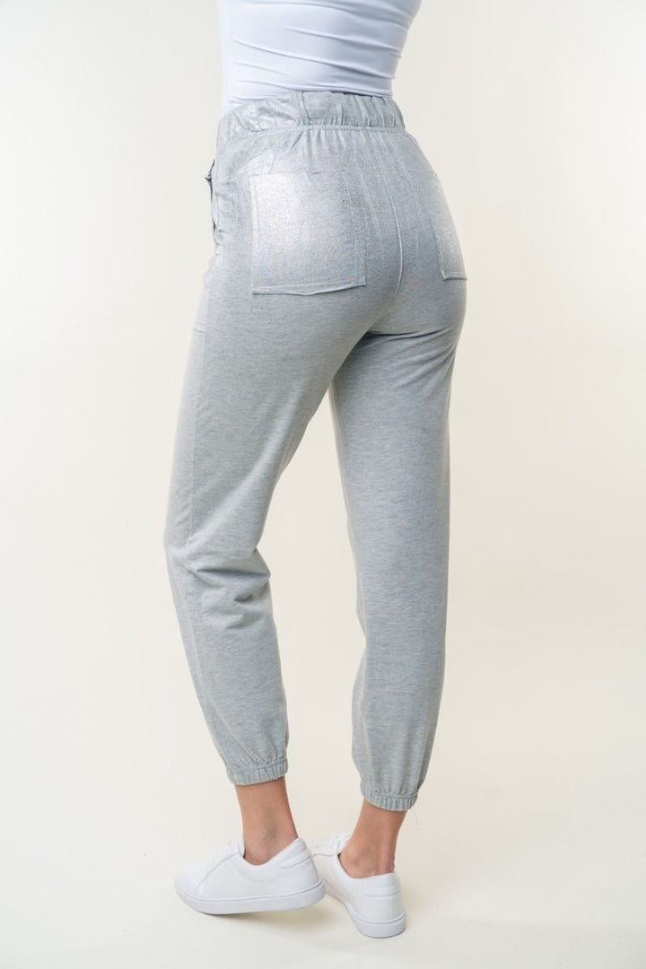HIGE WAISTED SOLID KNIT JOGGER  PANTS