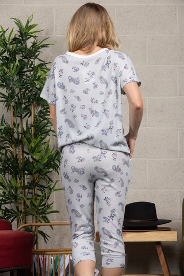 LAVANDER MEDITERRANEAN PAISLEYS PRINT SET-TY3794SET