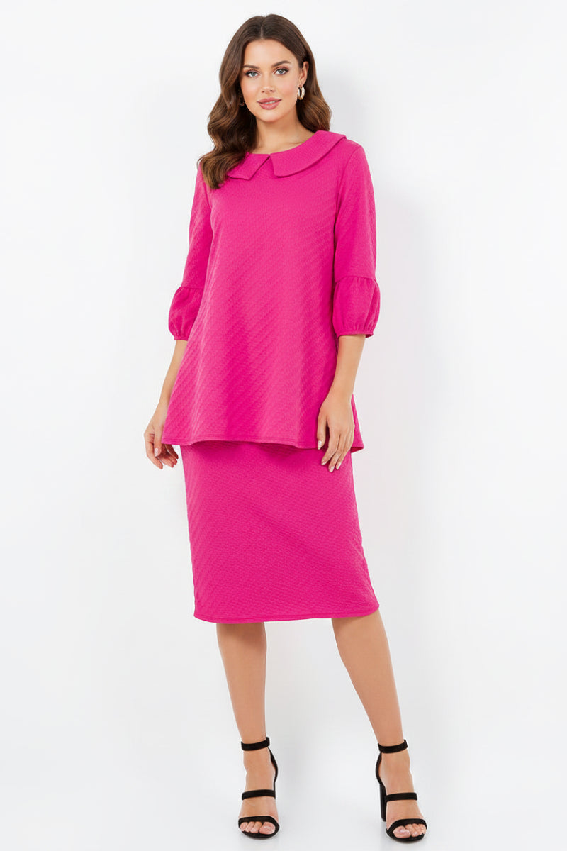 PLUS SIZE PENCIL MIDI SKIRT F5876