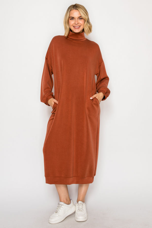 EFFORTLESSLY CHIC LOUNGE PLUS SIZE MIDI DRESS