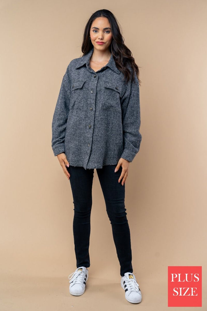 BUTTON DOWN WOVEN SHACET-WBT25628P