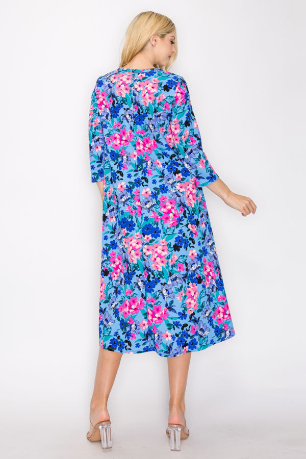 A-LINE MODEST DRESS WITH SIDE POKTES-SHVL5816