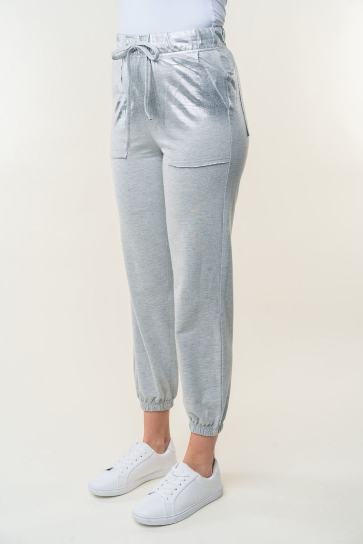 HIGE WAISTED SOLID KNIT JOGGER  PANTS