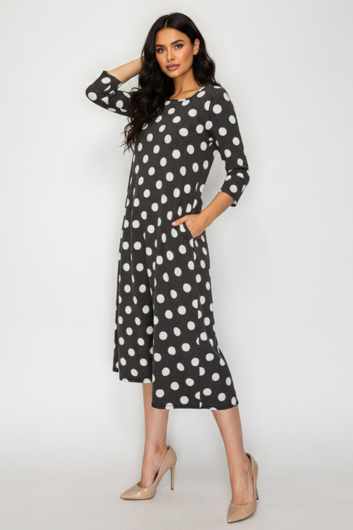 A-LINE SQUARE NECK PLUS SIZE MIDI DRESS-SHVL5944-UR