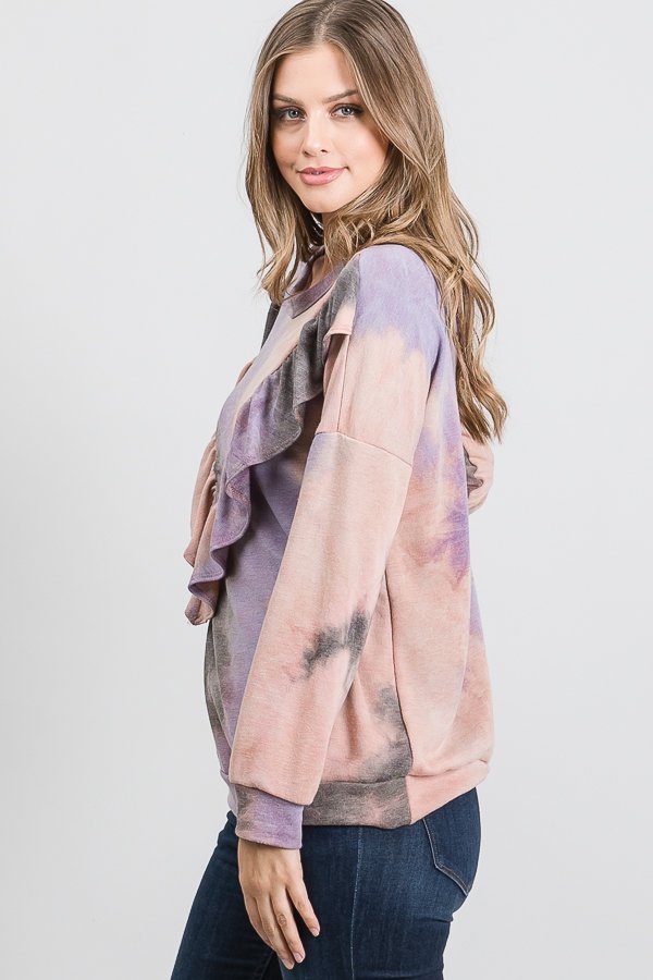 TIE DYE PRINT TOP HMET5110-15