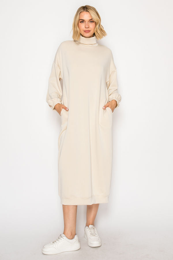 EFFORTLESSLY CHIC LOUNGE PLUS SIZE MIDI DRESS