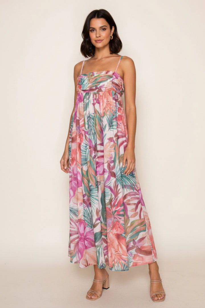 SLEEVELESS FLORAL MAXI DRESS WBD90710XL