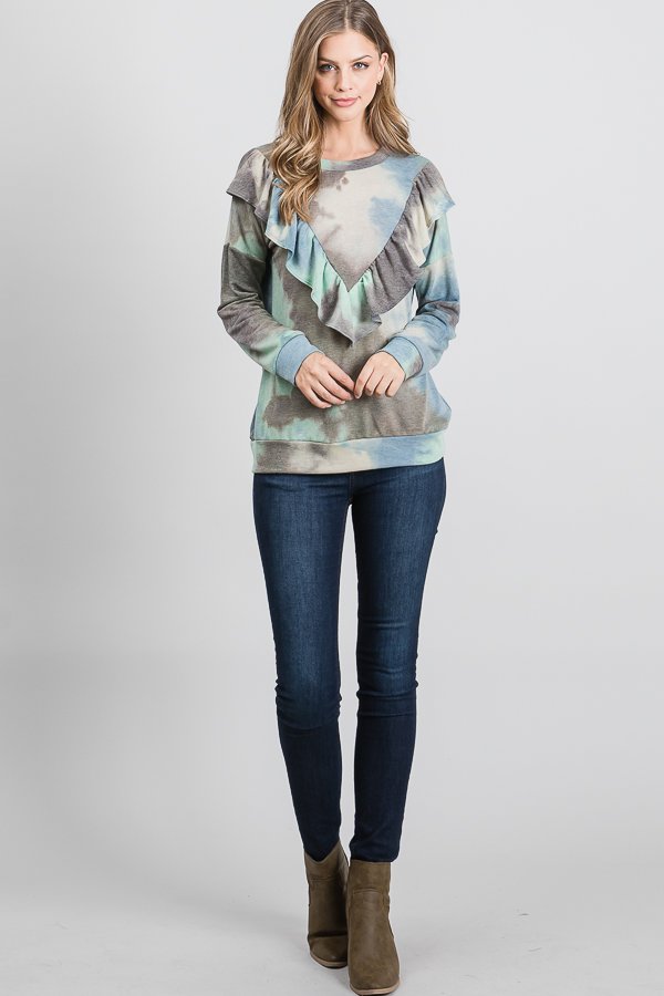 TIE DYE PRINT TOP HMET5110-15