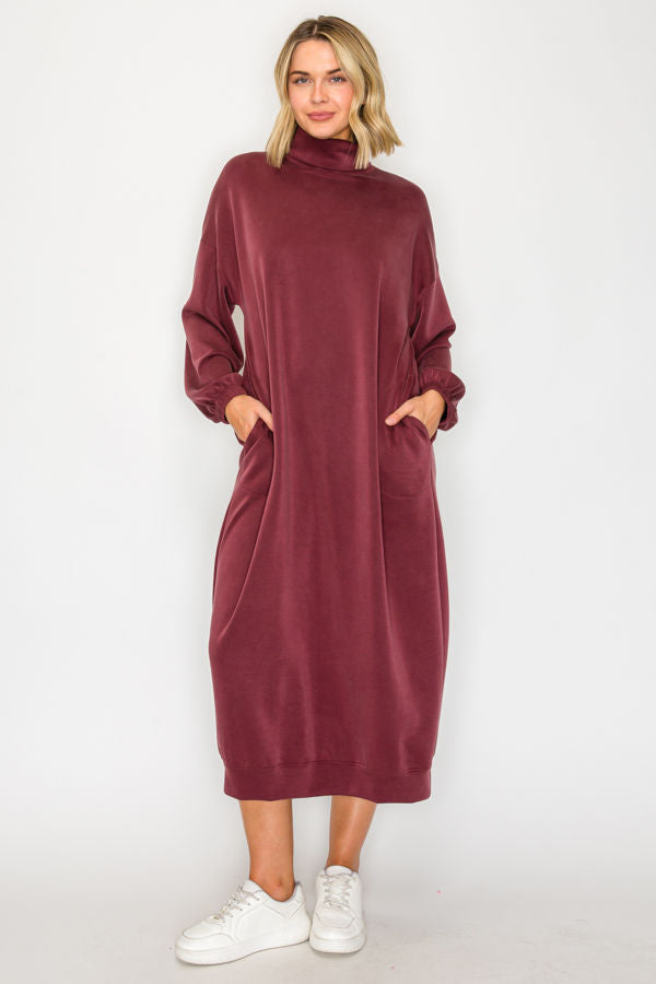 EFFORTLESSLY CHIC LOUNGE PLUS SIZE MIDI DRESS