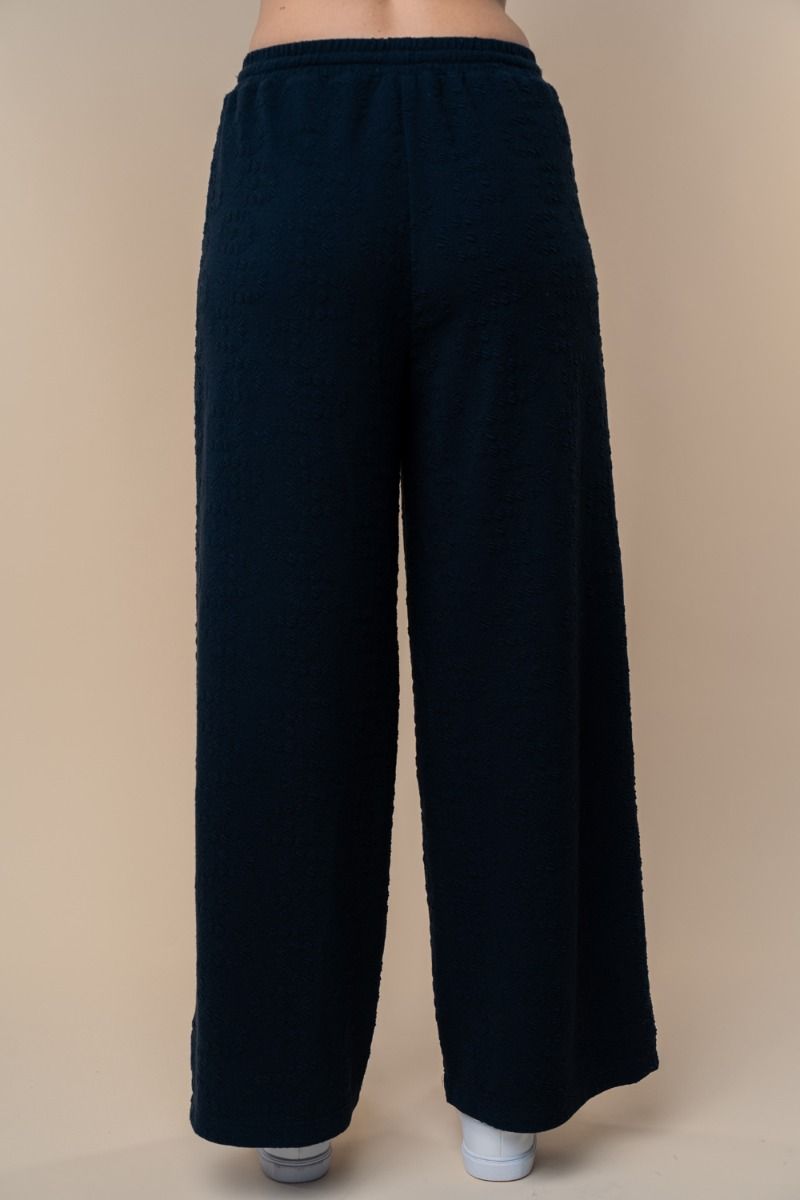 HIGH WAISTED SOLID PANTSWITH ELASTIC WAIST