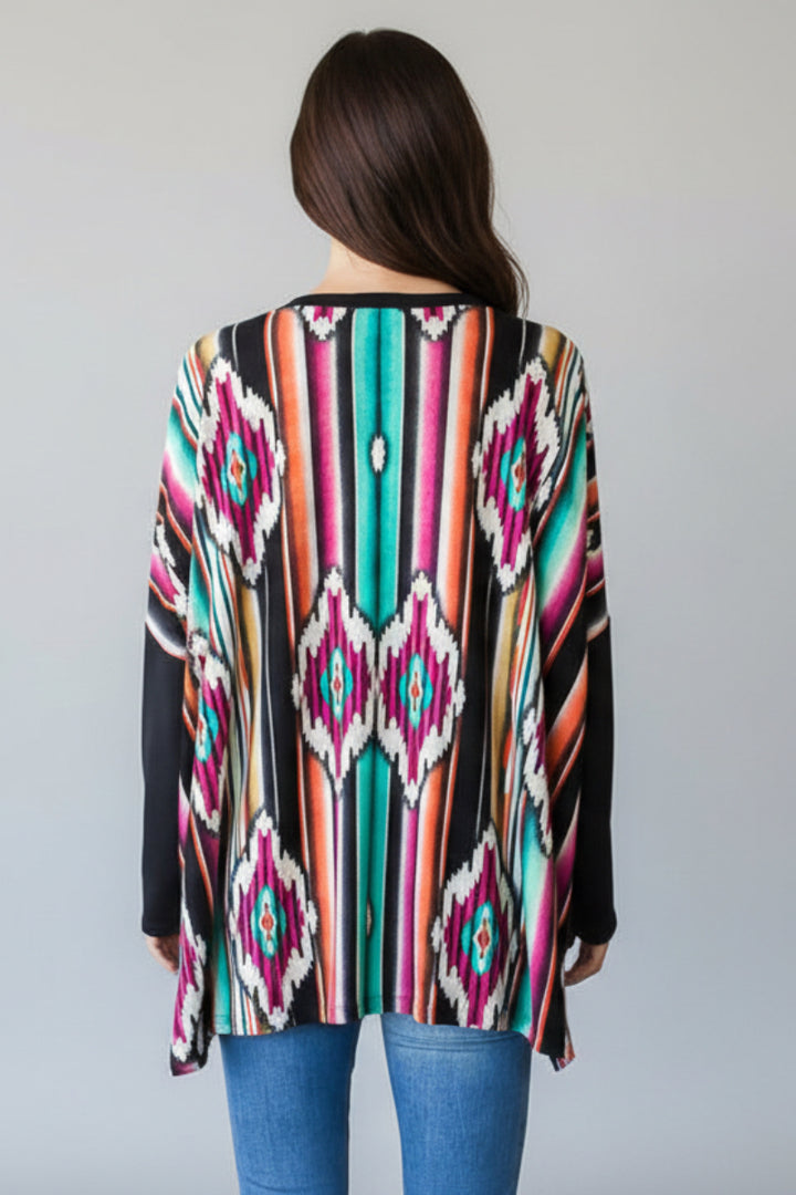 PLUS SIZE LONG SLEEVE ROUND NECK SOLID AND MULTI COLOR HMST2117