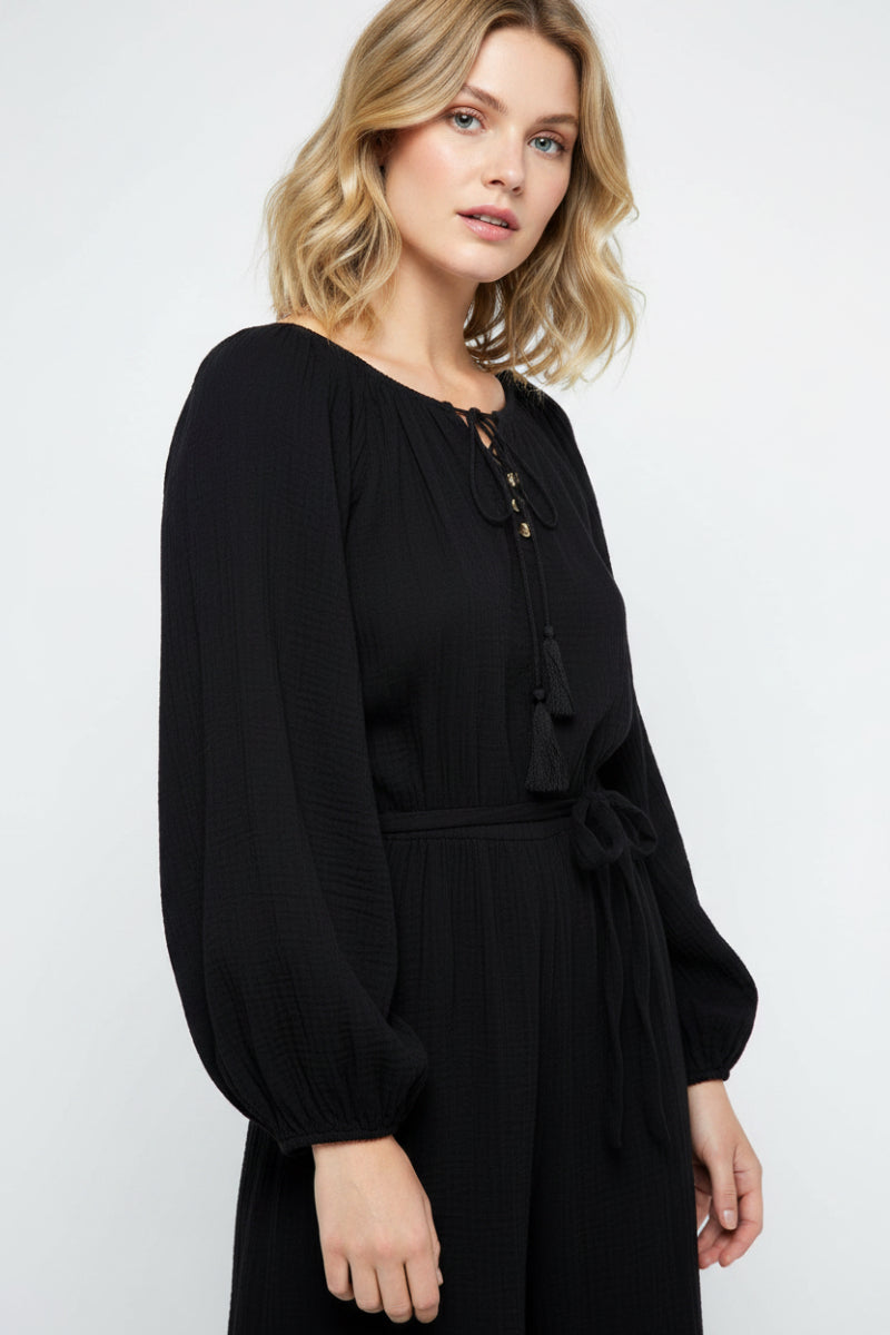 LONG SLEEVES W/ TASSELS JUMPSUIT MRMP8641