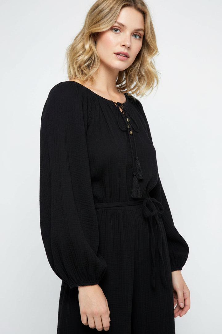 LONG SLEEVES W/ TASSELS JUMPSUIT MRMP8641