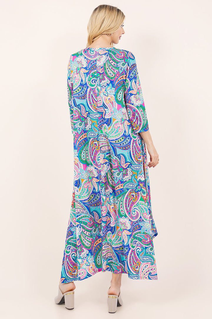 A-LINE MODEST PLUS SIZE DRESS WITH SIDE POKTES-SHVL5809