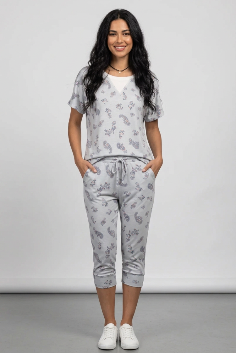 LAVANDER MEDITERRANEAN PAISLEYS PRINT SET-TY3794SET-