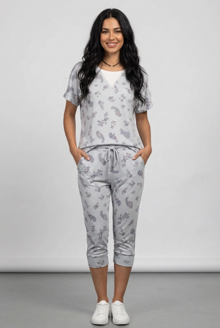 LAVANDER MEDITERRANEAN PAISLEYS PRINT SET-TY3794SET-