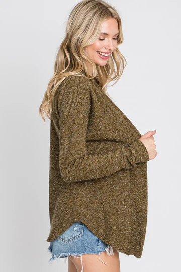 BOHO OPEN NECK LONG SLEEVES CARDIGAN SOIN2058C