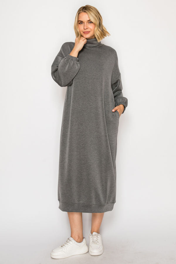 EFFORTLESSLY CHIC LOUNGE PLUS SIZE MIDI DRESS