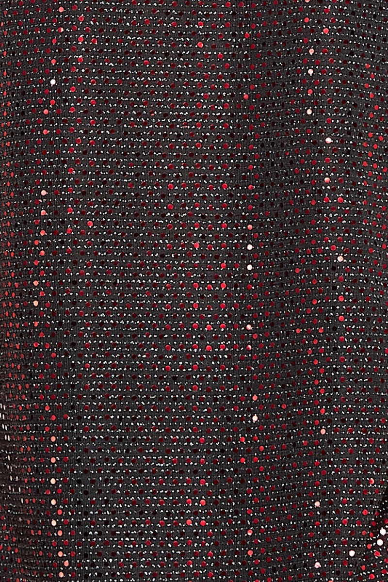 SEQUIN SHORT SLEEVE TOP