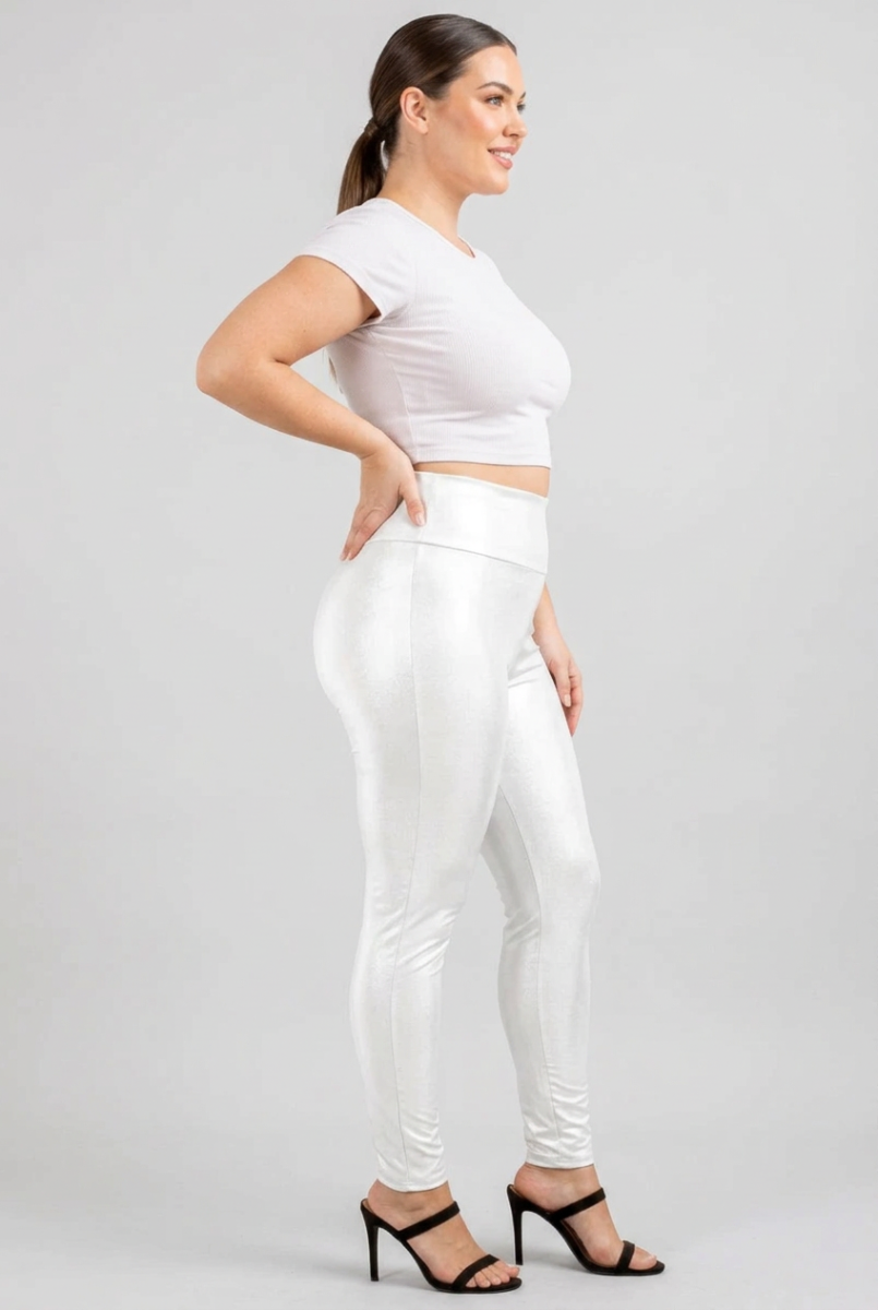 PLUS SIZE FAUX LEATHER SLIM FIT LEGGINGS HMSP1060