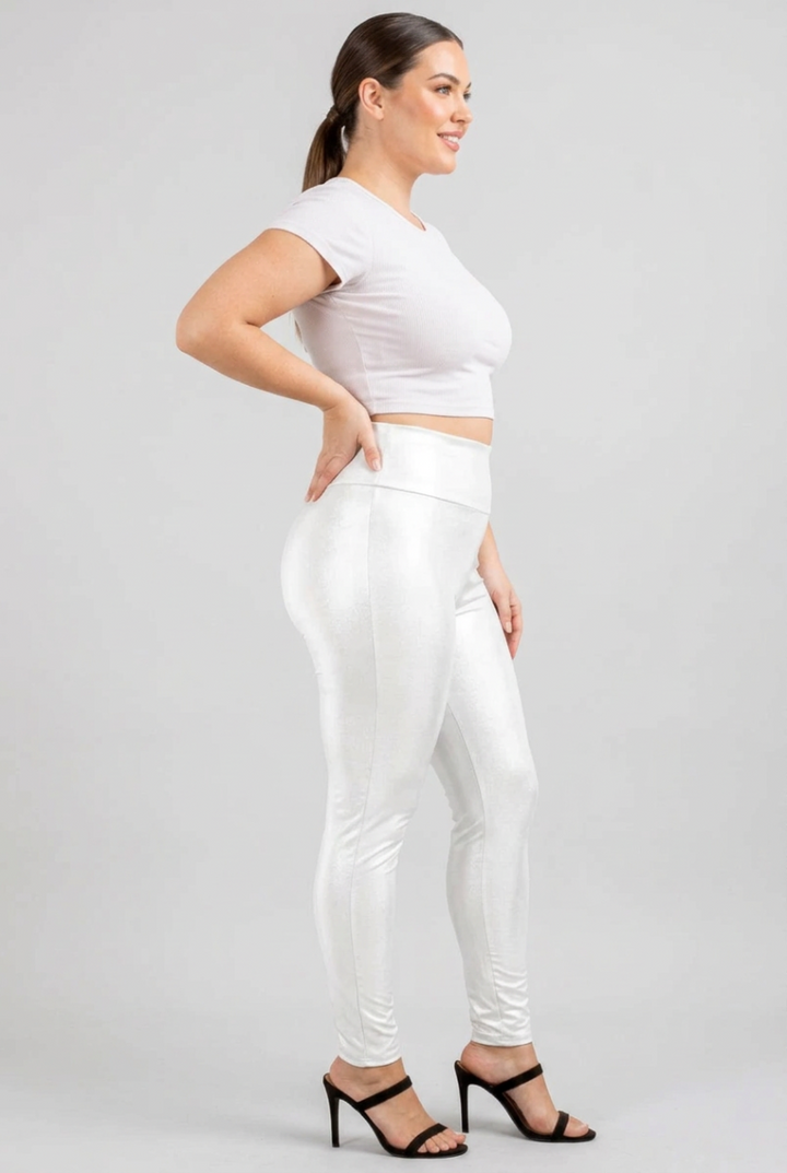 PLUS SIZE FAUX LEATHER SLIM FIT LEGGINGS HMSP1060