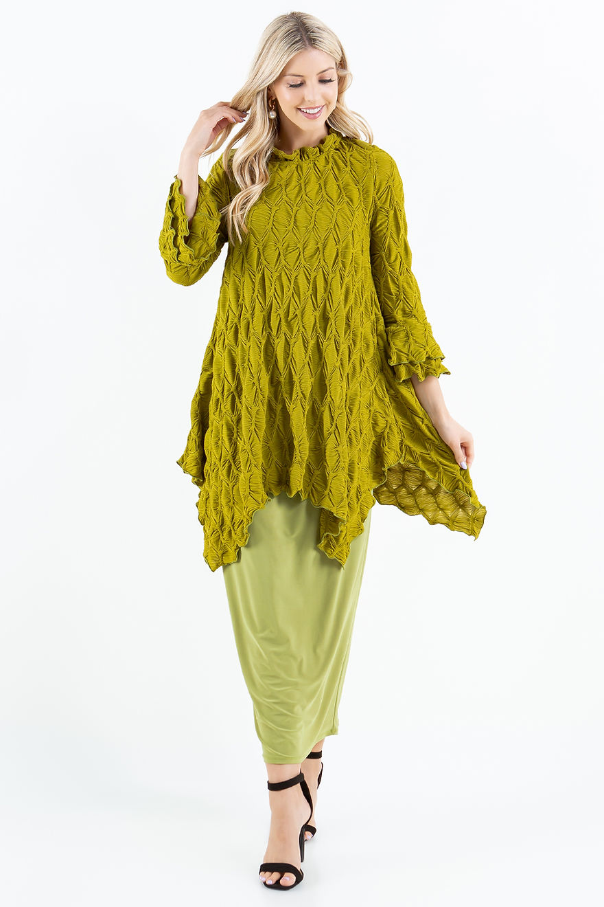 CREW NECK BELL SLEEVES TUNIC TOP