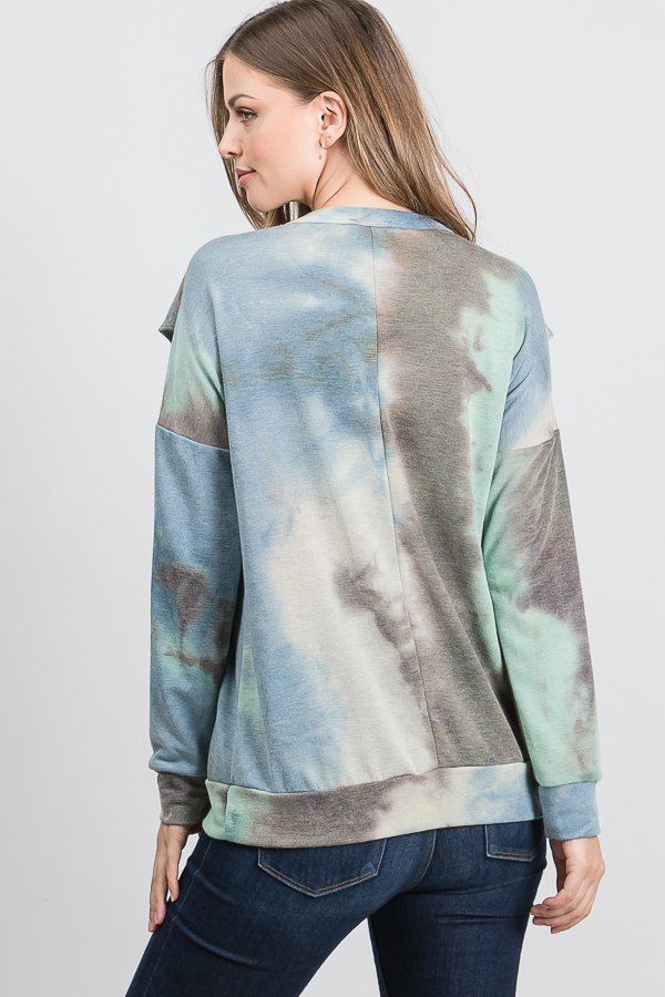 TIE DYE PRINT TOP HMET5110-15
