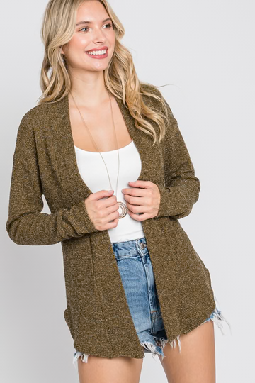 BOHO OPEN NECK LONG SLEEVES CARDIGAN SOIN2058C