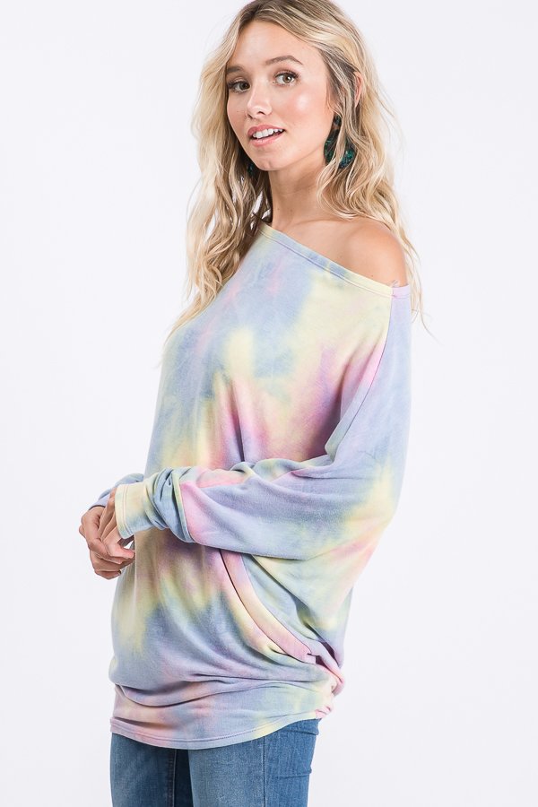 TIE DYE PRINT TOP HMST1371-51