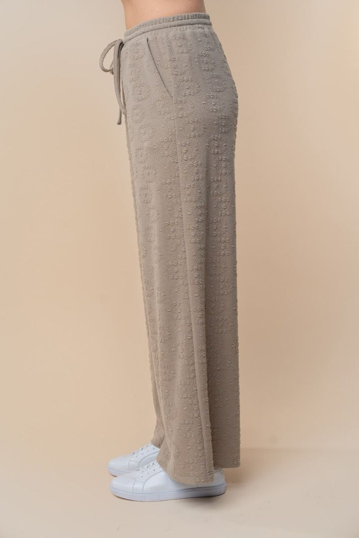 HIGH WAISTED SOLID PANTSWITH ELASTIC WAIST