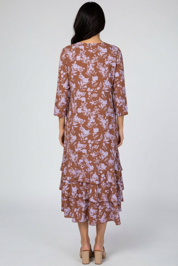 MULTI LAYERED MIDI DRESS WITH SIDE POCKETS-SHVL6117