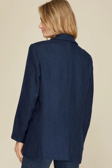 SINGLE BREAST TWEED W/ POCKETS BLAZER JACKET SKSY2757