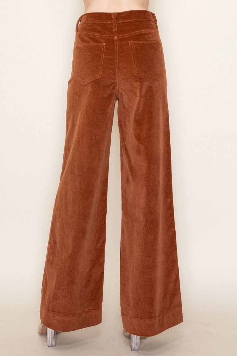 HIGH WAISTED SOLID LONG PANTS-WBP80235XL