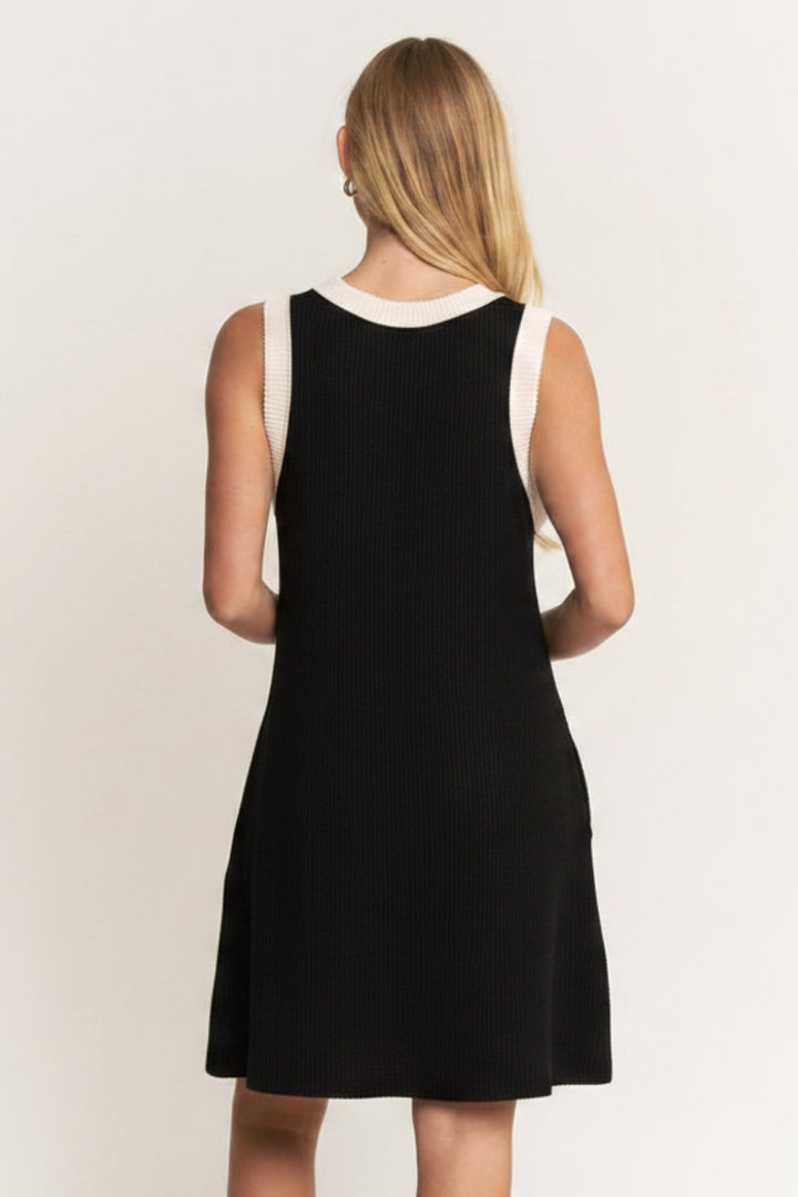 PLUS SIZE URBAN RIBBED KNIT MINI DRESS-HMED6909
