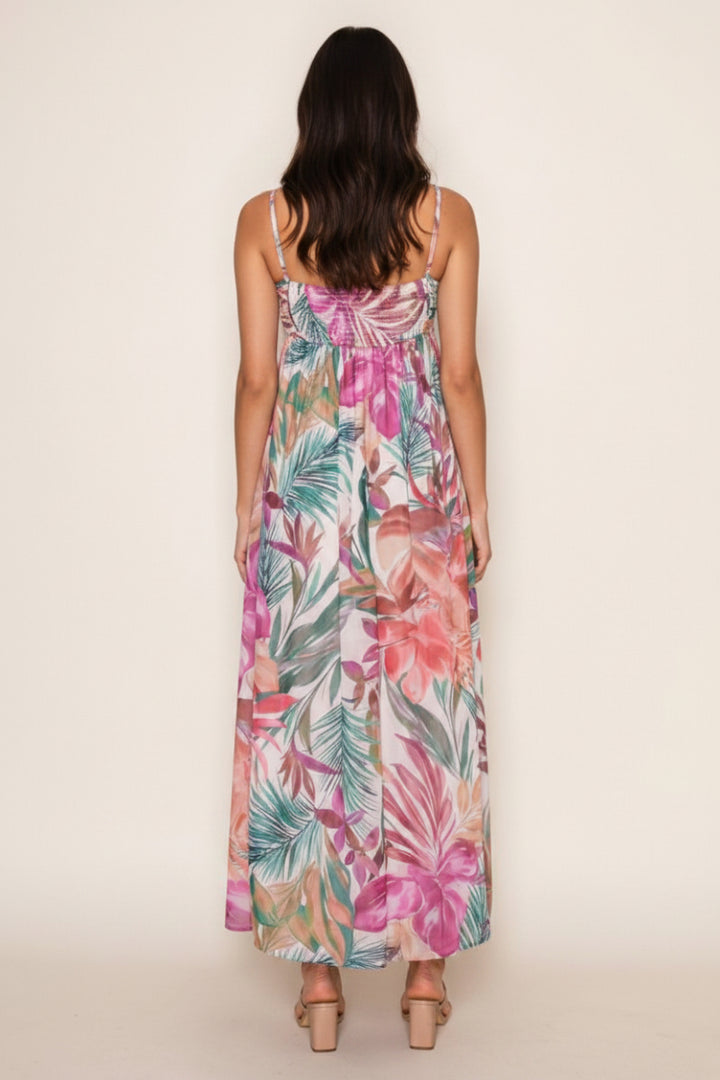 SLEEVELESS FLORAL MAXI DRESS WBD90710XL