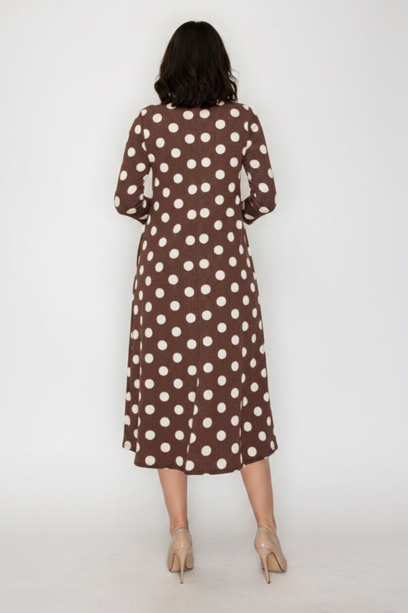 A-LINE SQUARE NECK PLUS SIZE MIDI DRESS-SHVL5944-UR