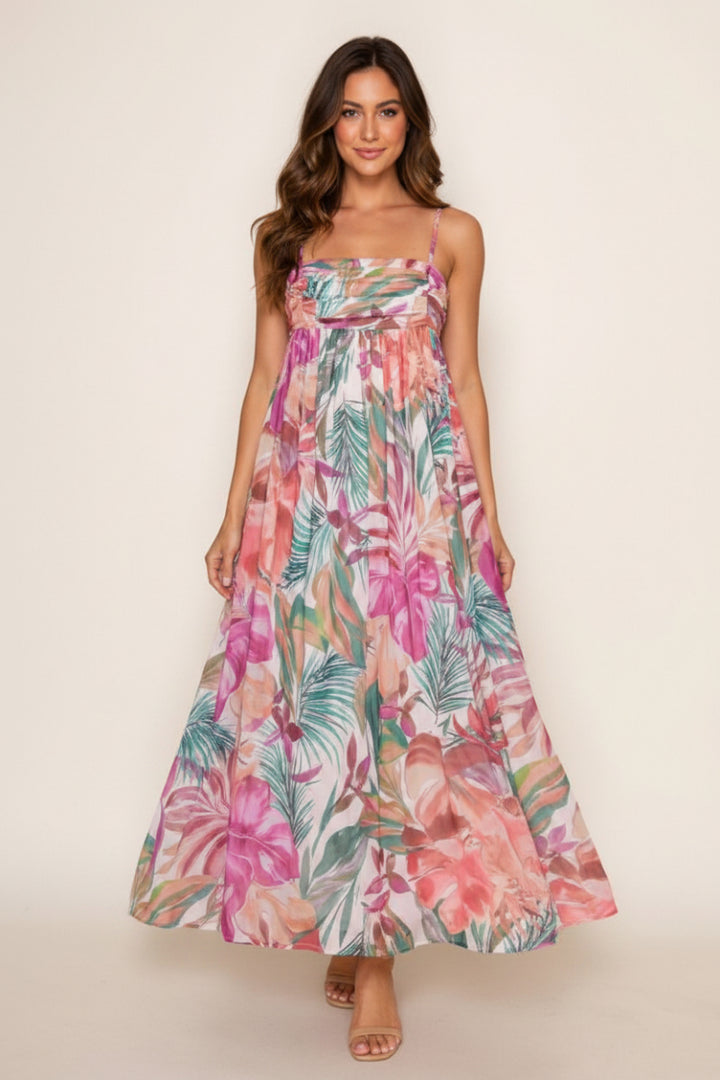 SLEEVELESS FLORAL MAXI DRESS WBD90710XL