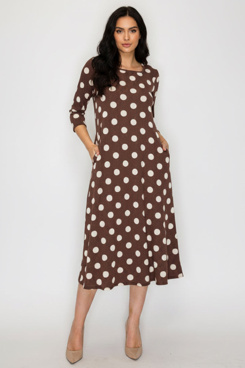 A-LINE SQUARE NECK PLUS SIZE MIDI DRESS-SHVL5944-UR