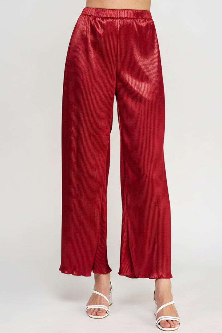 PLUS SIZE HAIGH WAIST WIDE LEG LONG PANTS
