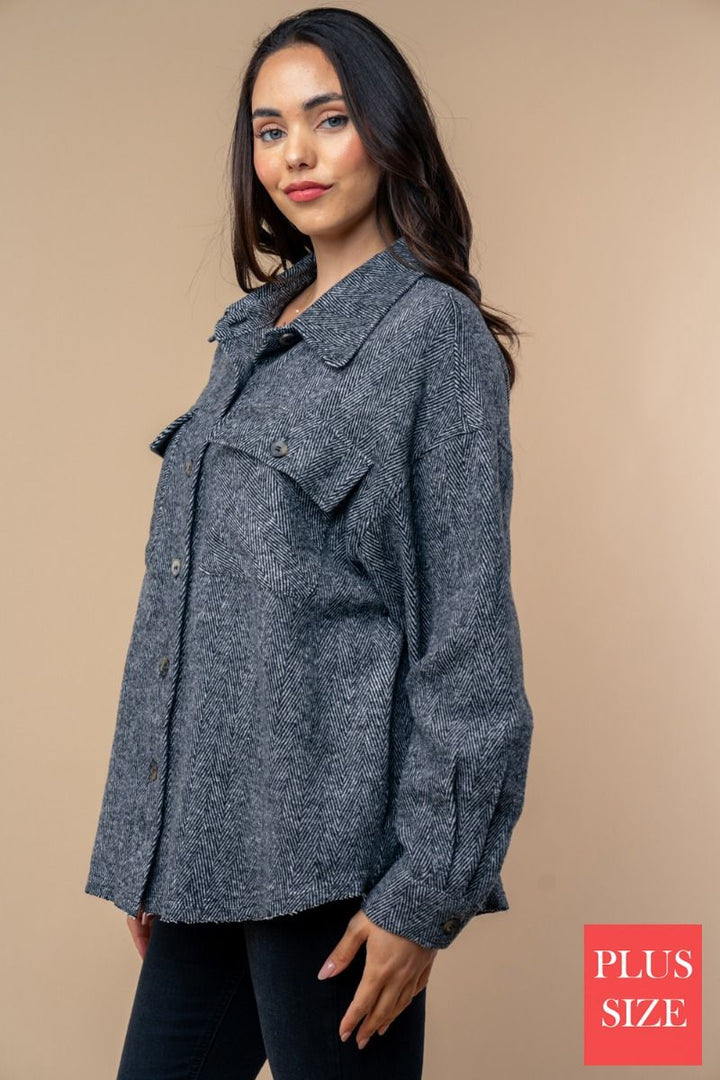 BUTTON DOWN WOVEN SHACET-WBT25628P