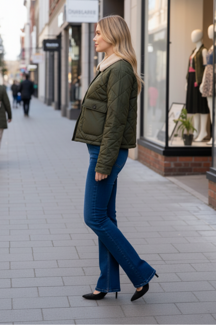 LONG SLEEVE BUTTON DOWN JACKET-WBT11138XL