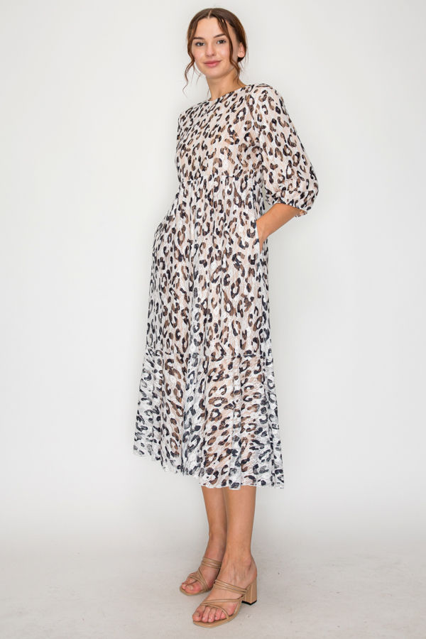 MODEST MIDI DRESS WITH SIDE POCKETS (FULLY LINED)