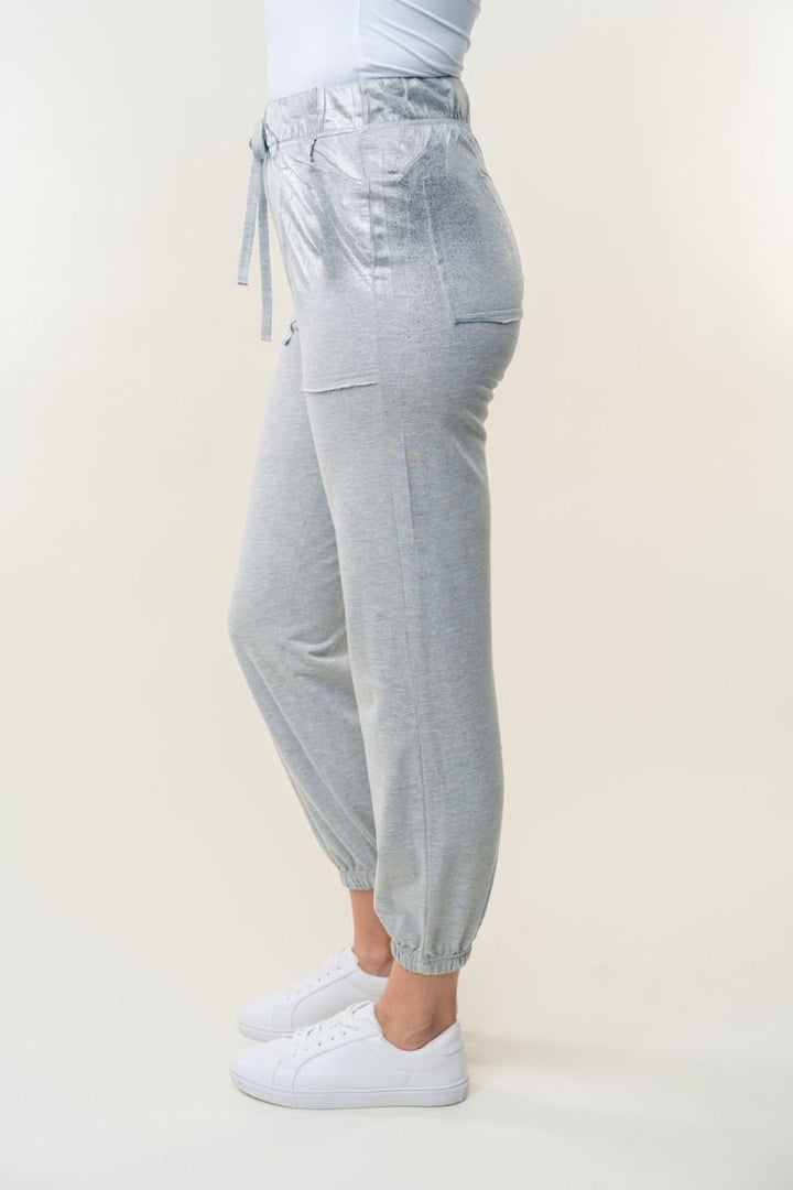 HIGE WAISTED SOLID KNIT JOGGER  PANTS